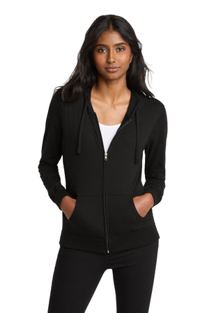 District DT2100 Women's Fitted Jersey Full-Zip Hoodie - 