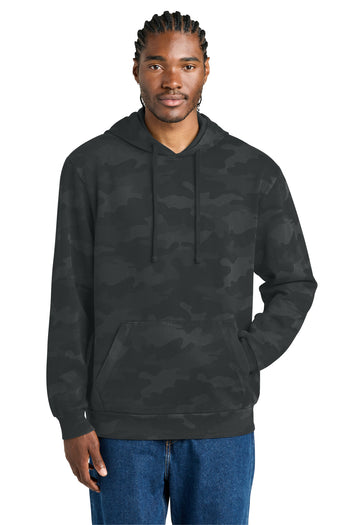 District DT2200C Wash Camo Fleece Hoodie