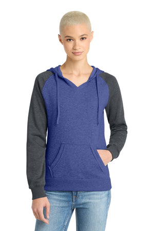 District DT296 Women's Lightweight Fleece Raglan Hoodie - 