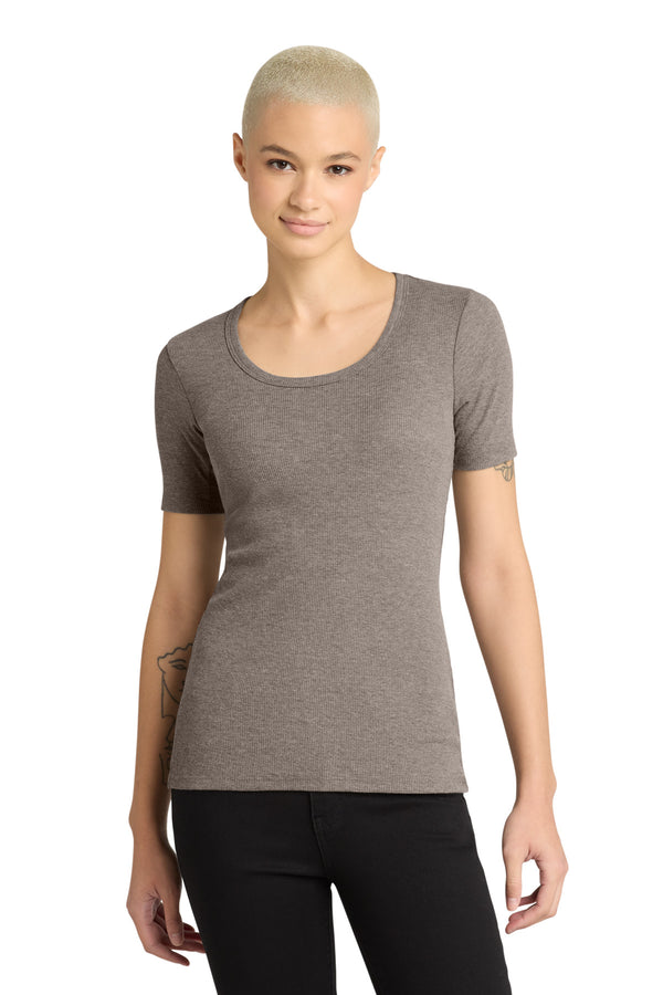 District DT6020 Women's VIT Rib Scoop Neck Tee