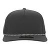 10 10 Hats R615 Black 5 Panel Rope Hat