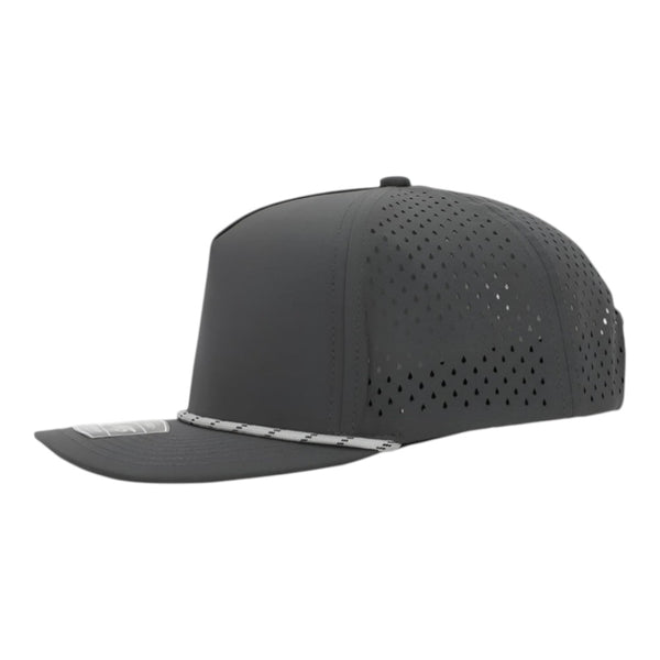 10 10 Hats R615 Black 5 Panel Rope Hat