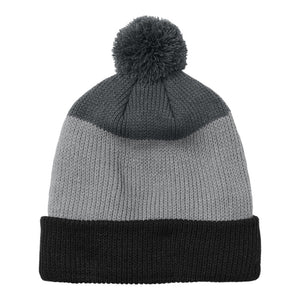 Port Authority C979 Cozy Striped Pom Beanie - 