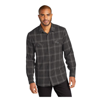 Port Authority W672 Long Sleeve Ombre Plaid Shirt