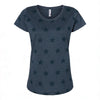 Code Five 3629 Women's Star Print Scoop Neck Tee