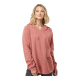 Independent Trading Co PRM2500 Women’s Lightweight California Wave Wash Hooded Sweatshirt