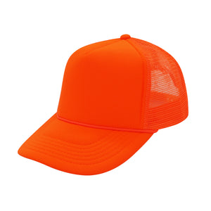 Nissun 5 Panel Neon Foam Trucker Hat, Mesh Cap - FDC - 
