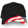 Nissun U.S.A. Flag on Bill Cap, USA Flag Hat - FLAG.B