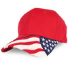 Nissun U.S.A. Flag on Bill Cap, USA Flag Hat - FLAG.B