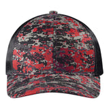 Port Authority C114 Digi Camo Snapback Trucker Cap