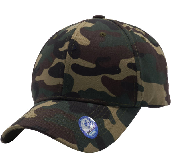 Pit Bull PB128C Hook and Loop Backstrap Camo Curved Hat Camouflage Cap