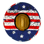 Goldcoast Kenny Festi Americana Underbrim, US Flag Straw Lifeguard Hat