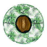 Goldcoast Journey Floral, Green Leaf Straw Lifeguard Hat