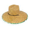 Goldcoast Journey Floral Green Leaf Straw Lifeguard Hat GCB4091