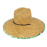 Goldcoast Journey Floral, Green Leaf Straw Lifeguard Hat