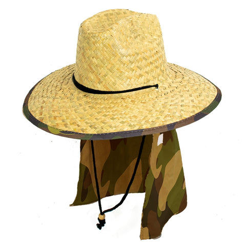 Goldcoast Kenny Digital Straw Camo, Straw Lifeguard Hat