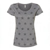 Code Five 3629 Women's Star Print Scoop Neck Tee