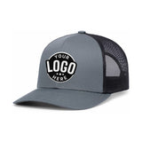 Custom Embroidered Pacific Headwear 104C Trucker Snapback Cap - Flat Embroidery