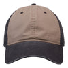 The Game GB516 Twill Color Block Cap – Khaki with Relaxed Shape and Metal Snapback