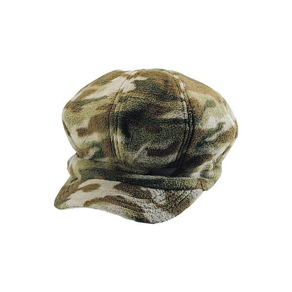 Mega Cap 3033 Camo Fleece Newsboy Cap