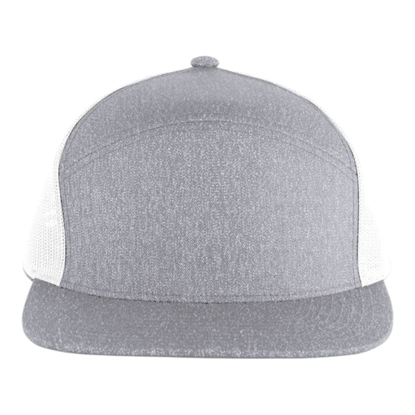 Pacific Headwear P710 Heather 6-Panel Arch Trucker Snapback Cap