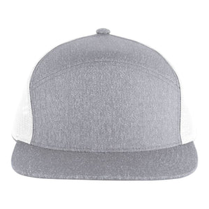 Pacific Headwear P710 Heather 6-Panel Arch Trucker Snapback Cap - 