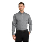 Port Authority W100 Long Sleeve Carefree Poplin Shirt