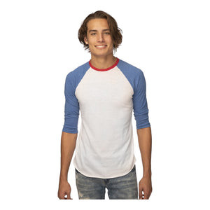 Royal Apparel Unisex Americana Raglan Baseball T-Shirt – Style 17160 Made in USA - 