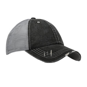 Cobra HT-D Herringbone Cotton Soft Mesh 6-Pnl Distressed Hat - 