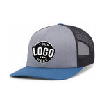 Custom Embroidered Pacific Headwear 104C Trucker Snapback Cap - Flat Embroidery