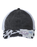 Infinity Her JANET - Women's Animal Print Mesh Back Cap, Ponytail Hat
