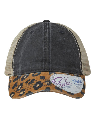 Infinity Her JANET - Women's Animal Print Mesh Back Cap, Ponytail Hat