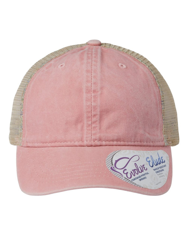 Infinity Her TESS Women's Washed Mesh Back Cap Ponytail Hat