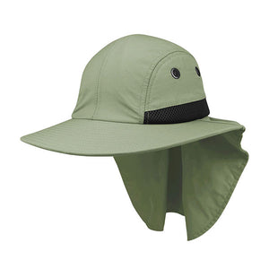Juniper J7002A 4 Panel Flap Cap with Wide Brim - 