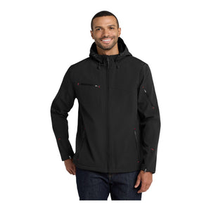 Port Authority J706 Textured Hooded Soft Shell Jacket - 
