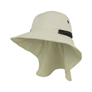 Juniper J7213A Men's Nylon Wide Brim Flap Cap
