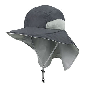 Juniper J7213C Microfiber Wide Brim Flap Cap - 