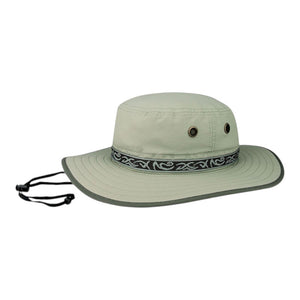 Juniper J7265 Taslon UV Sun Hat with Jacquard Ribbon - 