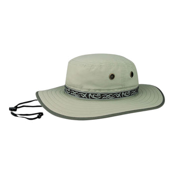 Juniper J7265 Taslon UV Sun Hat with Jacquard Ribbon