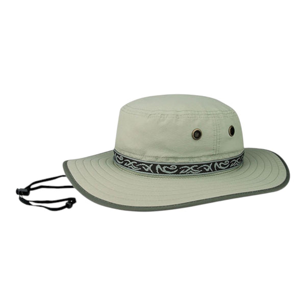 Juniper J7265 Taslon UV Sun Hat with Jacquard Ribbon