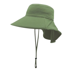 Juniper J7273 Wide Brim Sun Hat with Neck Flap - 