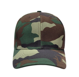 Cali Headwear KL100WC Woodland Camo 6 Panel Cap USA Made