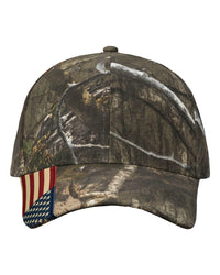 Kati LC350 Camo Woven USA Flag Cap