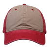 The Game GB516 Twill Color Block Cap – Khaki with Relaxed Shape and Metal Snapback