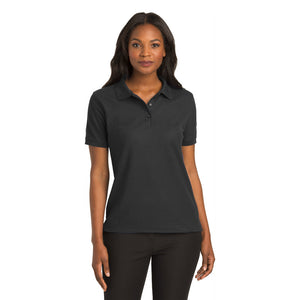 Port Authority L500 Ladies Silk Touch Polo - Black - 