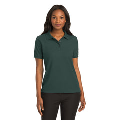 Port Authority L500 Ladies Silk Touch Polo - Dark Green - 