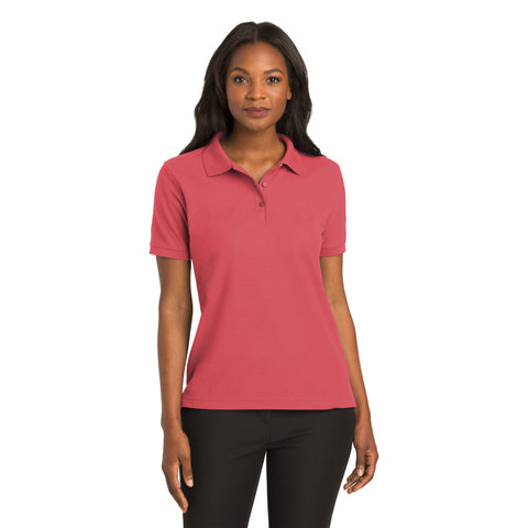 Port Authority L500 Ladies Silk Touch Polo - Hibiscus