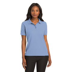 Port Authority L500 Ladies Silk Touch Polo - Light Blue - 