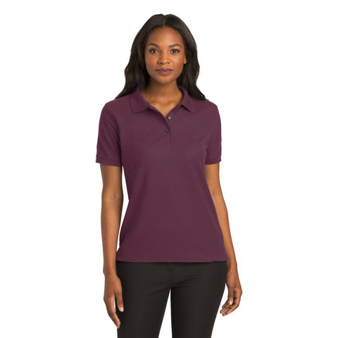 Port Authority L500 Ladies Silk Touch Polo - Maroon