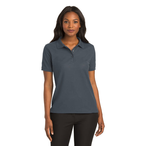 Port Authority L500 Ladies Silk Touch Polo - Steel Grey